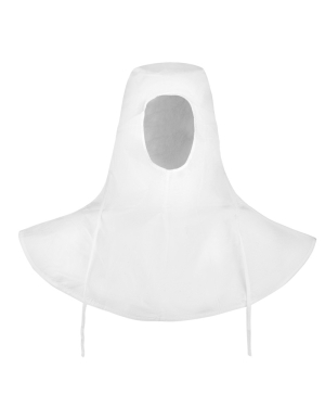 White protective beekeeper veil with shoulder covering