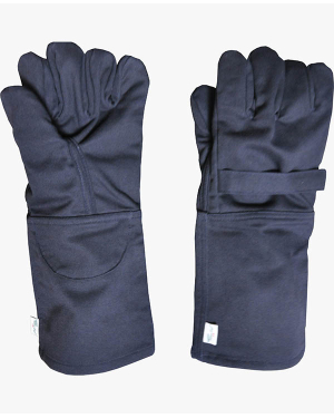 Black waterproof gloves with adjustable straps