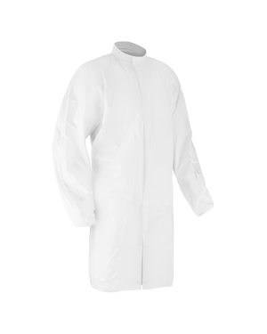 White lab coat on black background