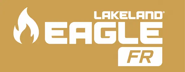 Lakeland Eagle FR logo - white text on beige background